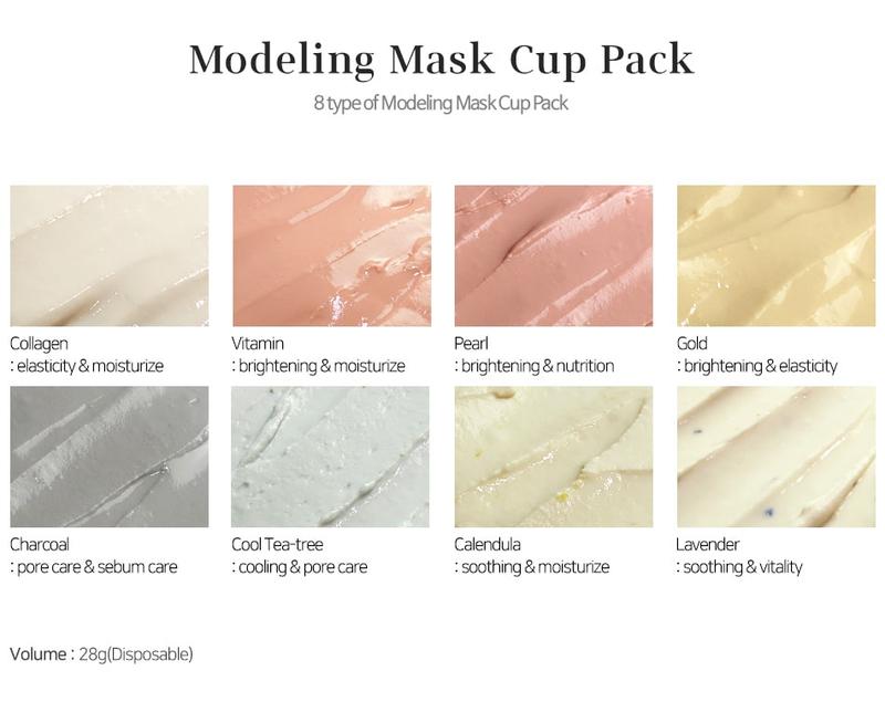 [Lindsay] Modeling Mask Cup Pack 28g (8 types), Hydrating & Cooling Mask, Deep Pore Cleansing Mask, Peel Off Pack, Easy Skin Care, 8 Different Skin Concerns, Homeaesthetic, Esthetic Korean Skin Care