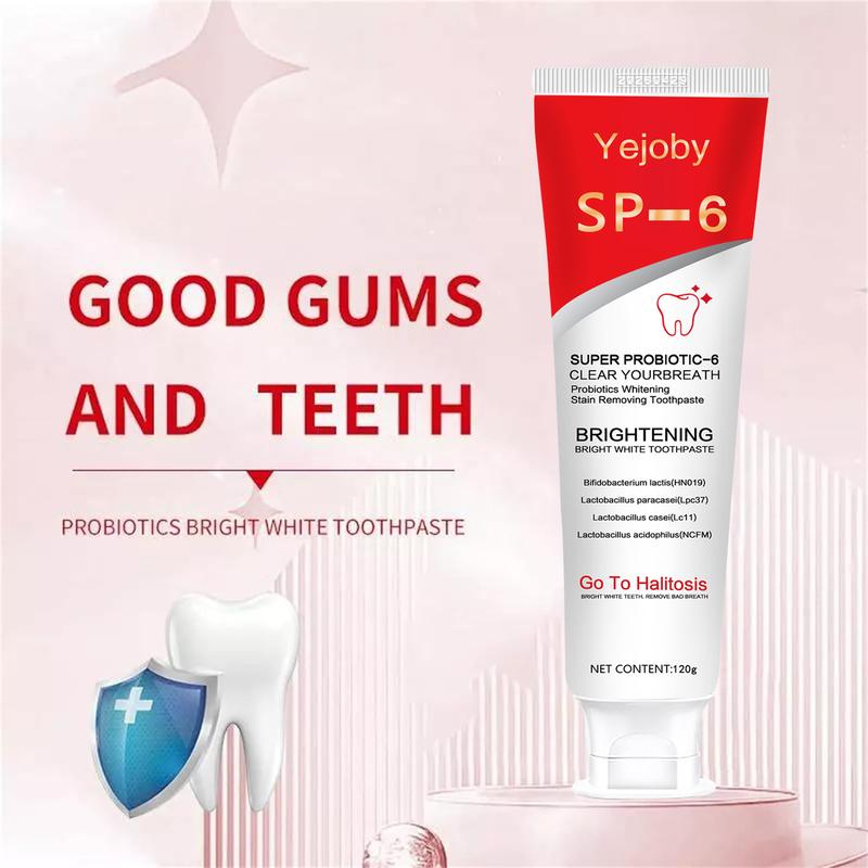 2024 Sp-6 Ultra Whitening Toothpaste,Probiotics Bright White Toothpaste,Sp 6 Toothpaste,Ultra Whitening Toothpaste Sp-6,Sp-6 Probiotics Whitening Toothpaste,Fresh Breath