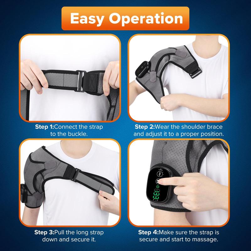 Electric Heating Shoulder Pad, Portable Shoulder Massager, Shoulder Heating Pad for Men & Women, Sports & Outdoor Accessories