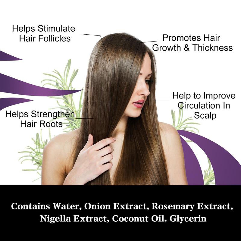 Onion Rosemary Essential Hair Care Massage Oil, Hair Care & Styling Product For Making Thin Hair Look Thicker