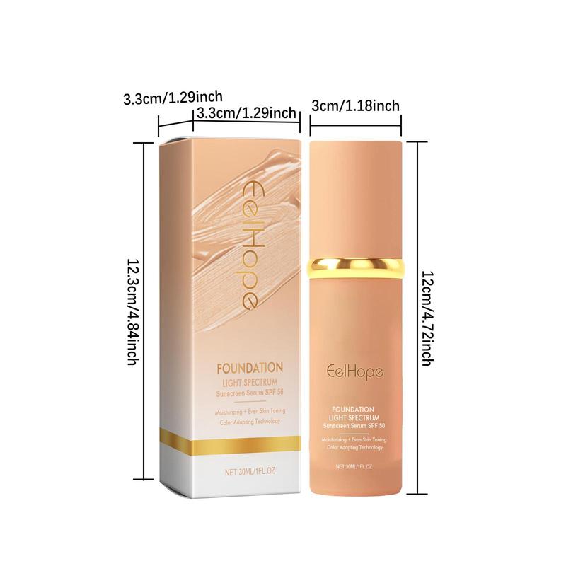 4 in 1 Long-lasting Foundation, Moisturizing Full Coverage Concealer Foundation, Lightweight Sunscreen Foundation, Makeup Product for Women & Girls