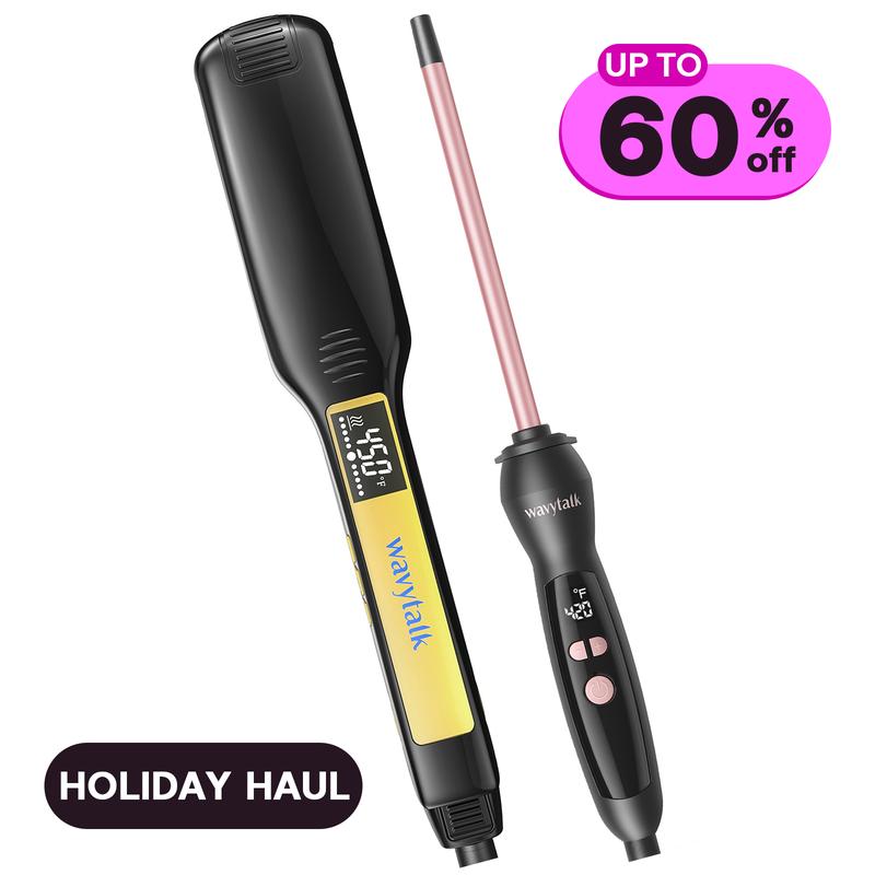 Wavytalk Hair Straightener 1.75 Inch and 3 8 Inch Small Curling Iron Wand