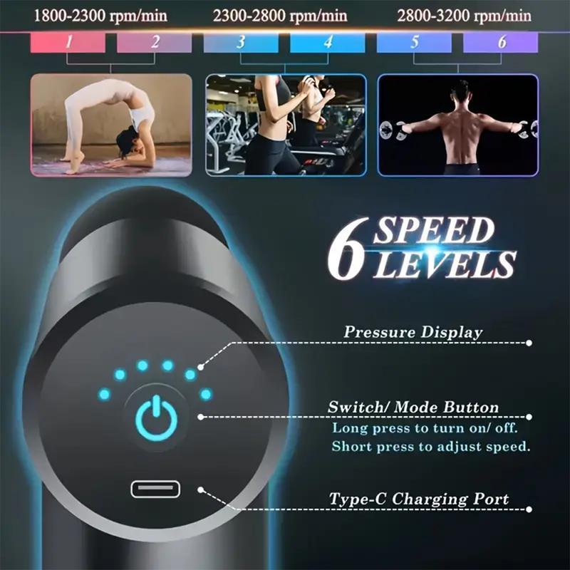 Mini Comfort Electric Fascia Massager: Perfect Fitness Equipment for Home Gym  gun percussion massage