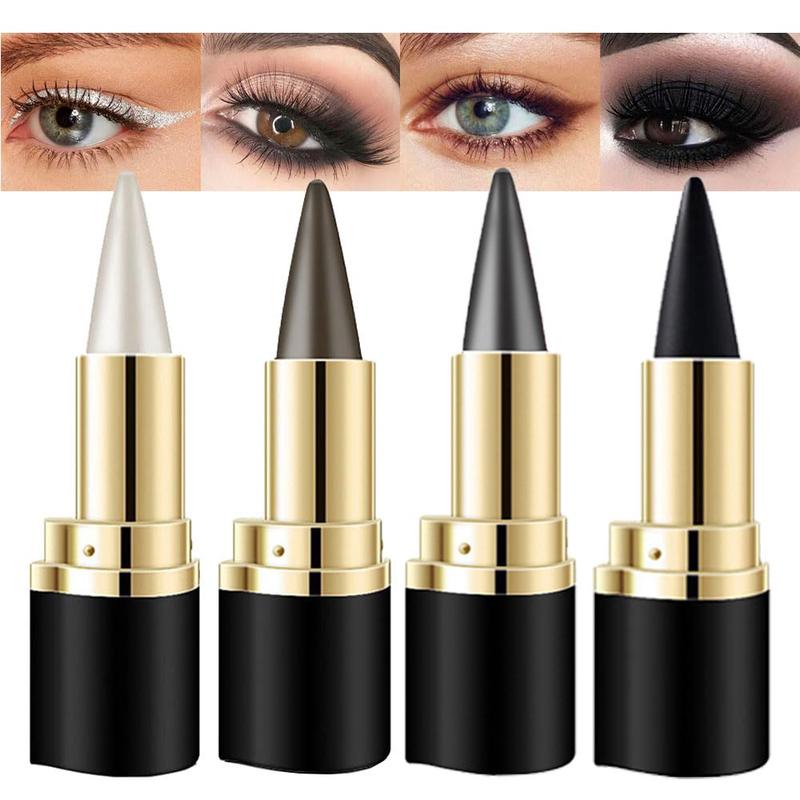 Gel Eyeliner Set,Quick-Dry Cream Eyeliner Waterproof and Smudge Proof Eye-liner Pencil Long-Lasting Matte Eyeliner Stick