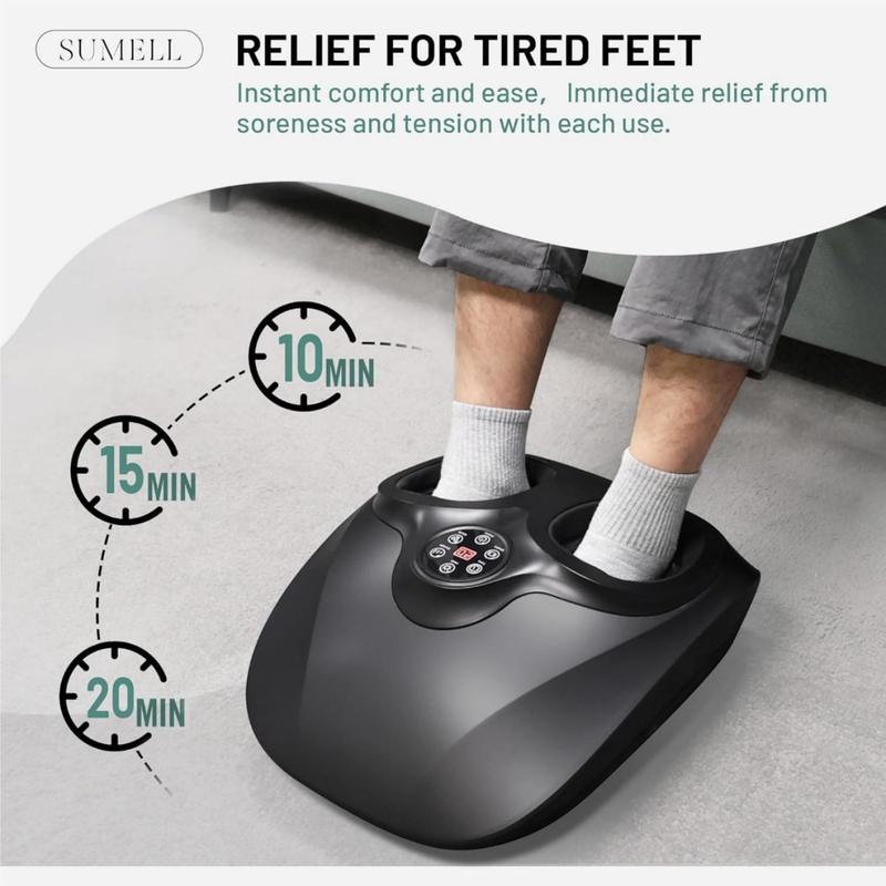 Shiatsu Foot Massager Machine with SoothingHeat, Deep Kneading Therapy,Air Compression,Relax for Home or Office Use