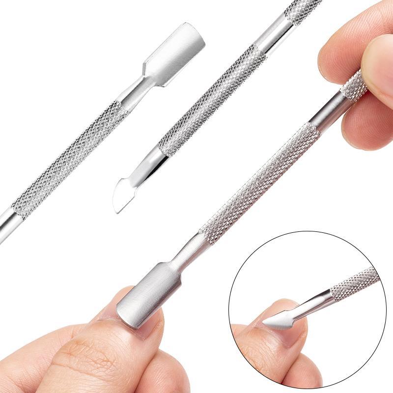 Stainless Steel Cuticle Nippers Pusher Manicure Tools Set, 7 Counts set Acrylic Nail Shaping Cuticle Remover Trimmer Cutters Tool, Gel Nail Art Kit