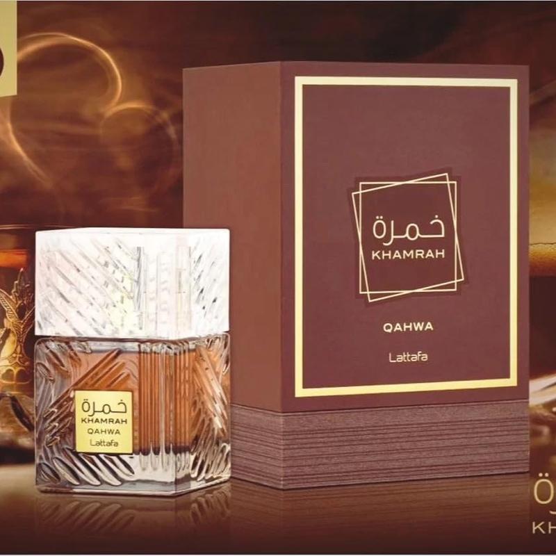 Lattafa Khamrah Qahwa EDP Perfume Unisex Spray 3.4 Oz Coffee Scented Aroma