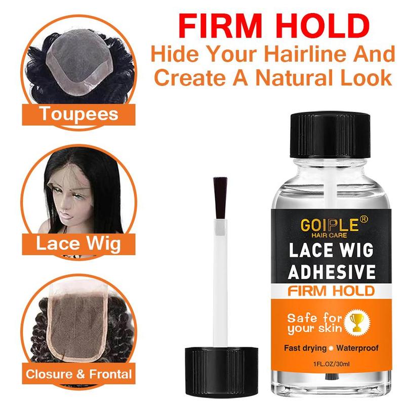 Hair Replacement Adhesive, Strong Hold Fast Drying Invisible Hair Glue, Extra Moisture Control Adhesive for Wig, Lace Wig, Hair Accessories