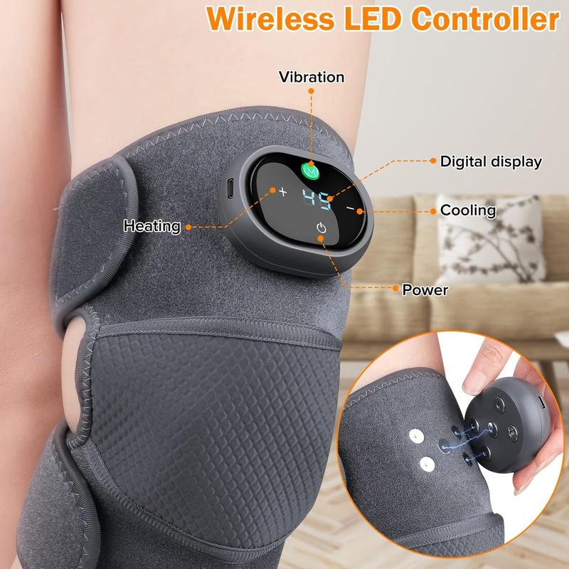 USB Rechargeable Electric Massager, 1 Count Multifunctional Heated Shoulder & Neck & Knee Massager, Wireless Electric Heated Warming Massager for Christmas Gift