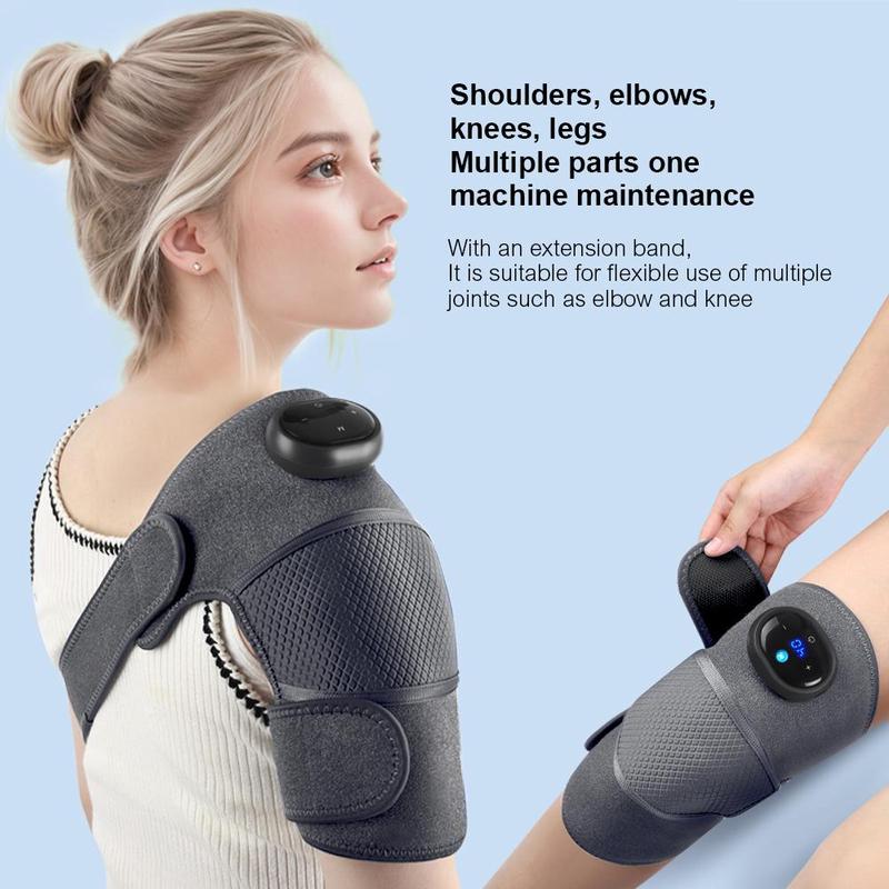 USB Rechargeable Electric Massager, 1 Count Multifunctional Heated Shoulder & Neck & Knee Massager, Wireless Electric Heated Warming Massager for Christmas Gift