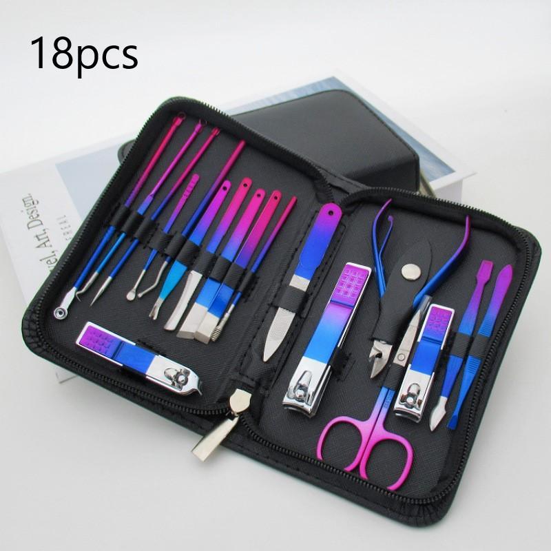 Nail Clipper Set, 18pcs set Nail Clipper Kit, Professional Manicure & Pedicure Tools for Home & Salon Use