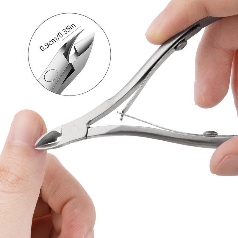 Stainless Steel Cuticle Nippers Pusher Manicure Tools Set, 7 Counts set Acrylic Nail Shaping Cuticle Remover Trimmer Cutters Tool, Gel Nail Art Kit