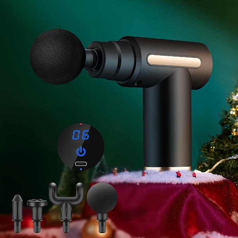 USB Charging Massage Gun with LCD Display, 6-Speed Adjustment for Deep Tissue Muscle Relaxation, 1200MAh Lithium Battery, without Flavor, with Full Body Massager, Suitable for Fitness and Recovery, Ideal Gift