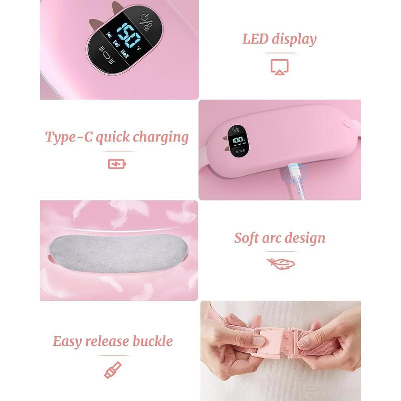 Portable Wireless Heating Massage Belt, 1 Set Electric Heating Massager with 6 Heating Modes, Body Massage Tool for Women, Ideal Gift Choice