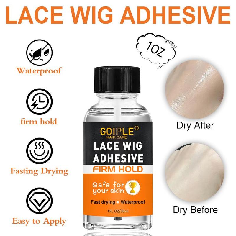 Hair Replacement Adhesive, Strong Hold Fast Drying Invisible Hair Glue, Extra Moisture Control Adhesive for Wig, Lace Wig, Hair Accessories