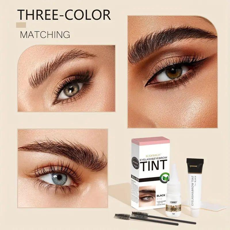 Eyelash & Brow Tint 3 Colors Available - Waterproof, Sweatproof, and Long-Lasting - Easy to Operate and Understand - Quick Coloring and High Color Development - Versatile Makeup