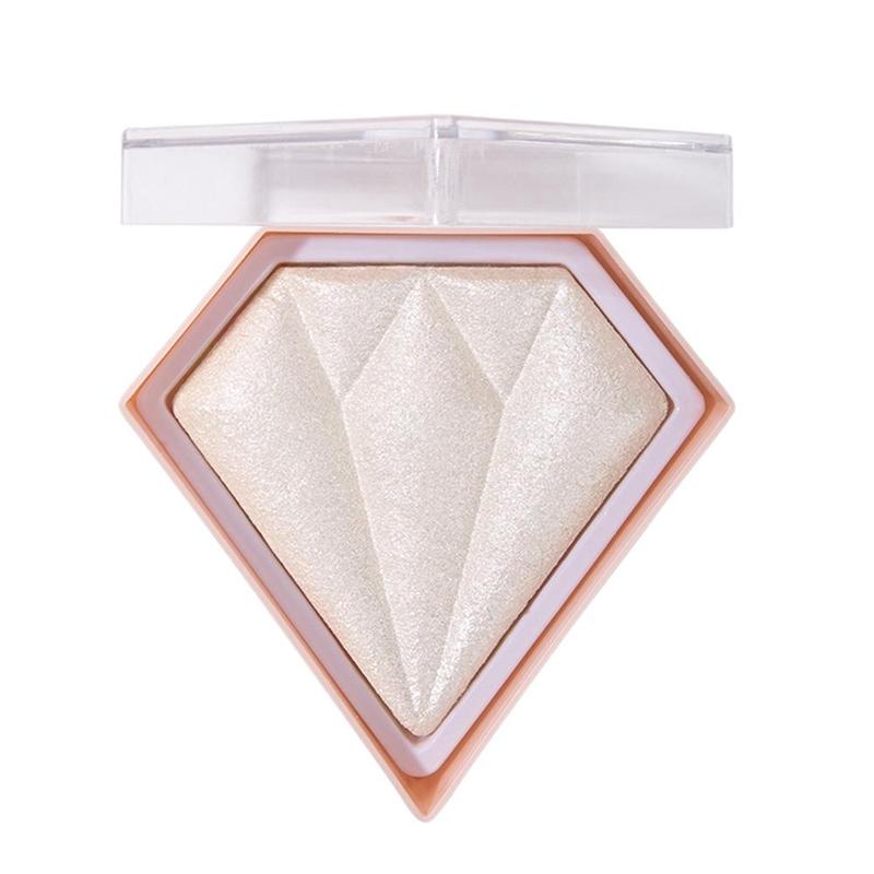 Diamond Shaped Glowing Powder, Glitter Highlighter Palette, Shimmering Highlighter Pearly Makeup Powder, Facial Brightening Nose Contouring Powder