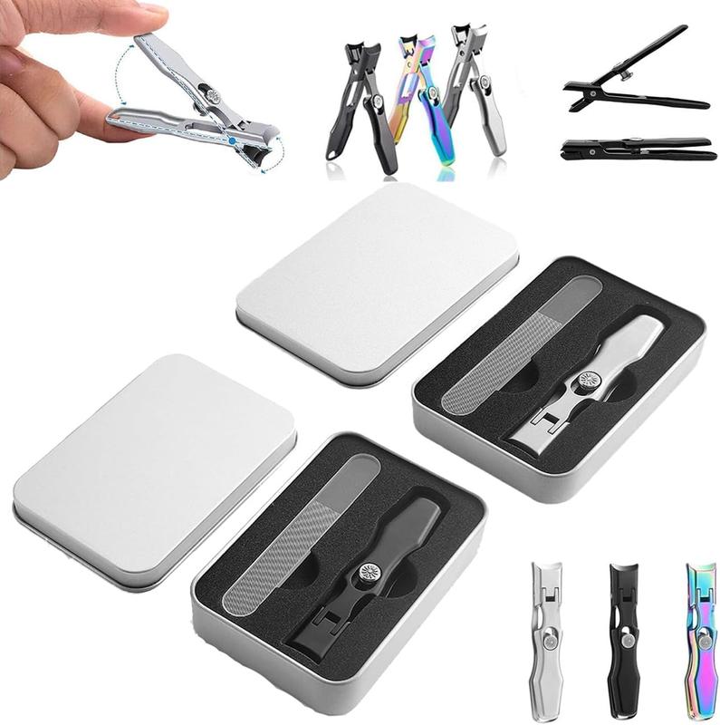 Ultra Wide Jaw Opening Nail Clipper Set,Sharp Stainless Steel Nail Clippers for Tough Nails, Clippers for FingerNails Toenails, Men & Women Nail Art