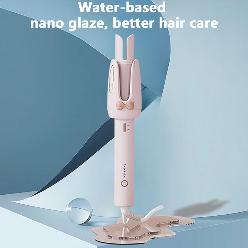 Auto Hair Curler, Automatic Curling Iron with 4 Temperature & 3 Timer, Automatic Shut-Off, Anti-Scald, Anti-Tangle Rotating Curling Wand for Hair Styling