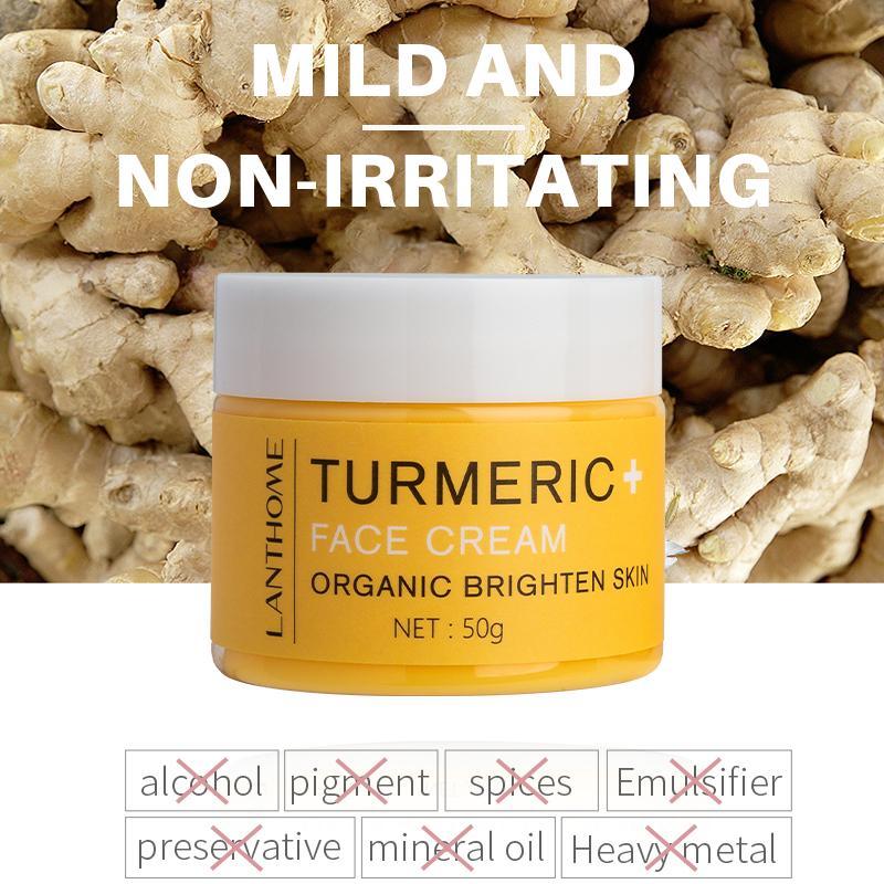 Nourishing Facial Skin Care Kit, 1 Count 50g Turmeric Face Cream & 1 Count 30ml Turmeric Butter, Hydrating Facial Skin Care Moisturizer for Soothing Skin