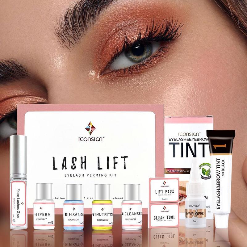 Lash Lift & Tint Kit, 1 Set Lifting Eyelashes & Eyebrow Tinted Cream, Natural Curl Eyelashes & Brow Tinted Cream, Eye Makeup Products, Summer Makeup Products