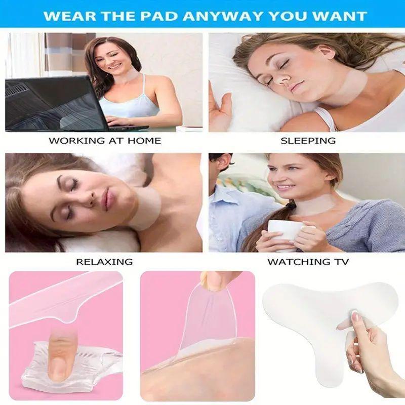 T-shaped Silicone Neck & Chest Pad, 2 Counts set Nourishing Neck & Chest Lifting Patch, Moisturizing Skin Care Tool for Women