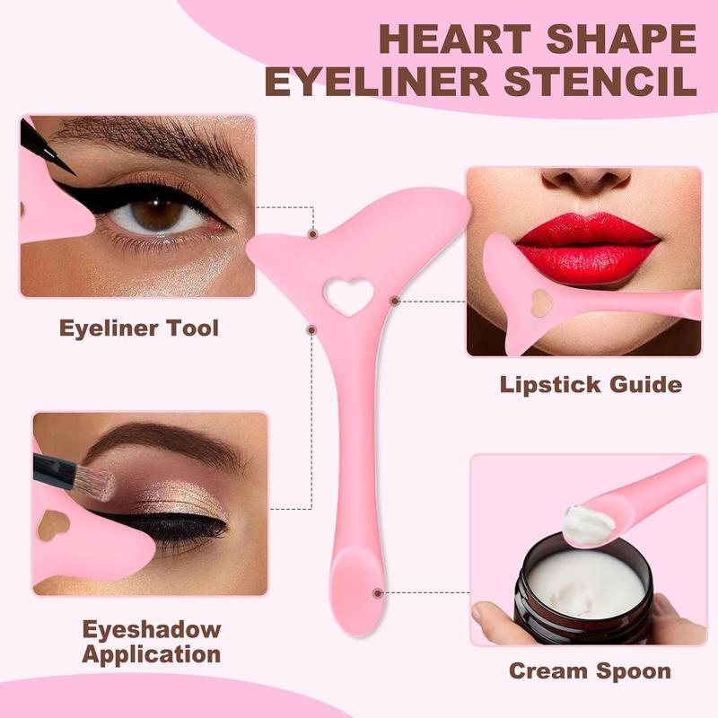 Silicone Multi-functional Eye Makeup Aid Tool, 4pcs set Eyelash & Eyebrow Shaping Tool, Professional Makeup Tools for Women