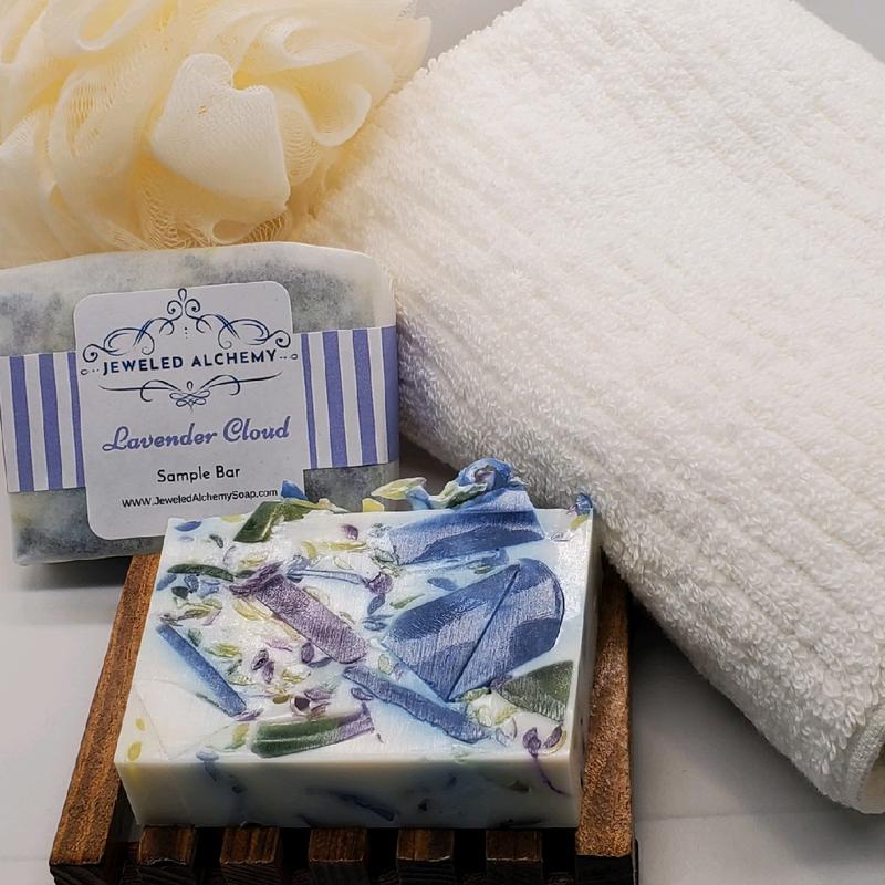 Lavender Cloud Artisan Soap - Relaxing Aroma with Lemon, Bergamot, Lavender, Chamomile, and Musk