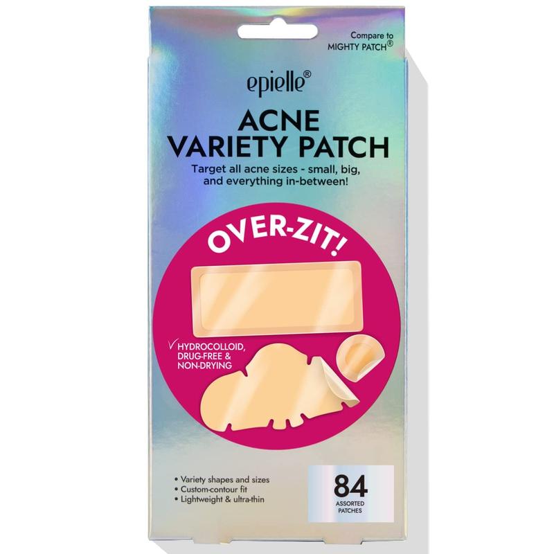 Over-Zit Acne Variety Patches | Ultimate Hydrocolloid Solution for Clear Skin | 84 Acne Pimple and Blemish Patches for Full Face