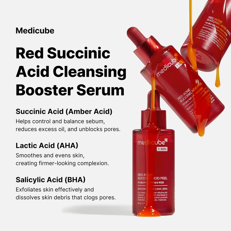 [Medicube Official] 21% Acid Wash-off Exfoliant (AHA+BHA+Succinic Acid), Wash-off Resurfacing Serum, Best for bumpy, breakout-prone skin, Korean Skincare (1.41fl.oz.)