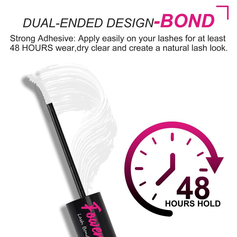 Fowendia Lash Bond and Seal with Glue Remover Kit Beginner Friendly Makeup DlY Lash Extensionat at Home Waterproof and Long Lasting California Sunset Manga 3IN1 Set For Young Girl