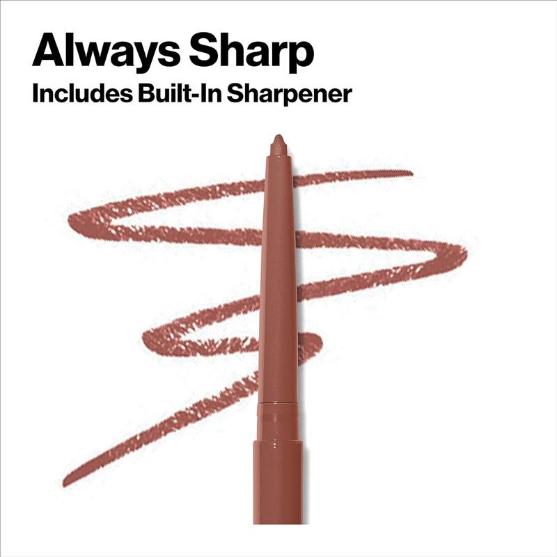 Revlon Lip Liner, Colorstay Lip Makeup with Built-in-Sharpener, Longwear Rich Lip Colors, Smooth Application, 630 Nude, 0.01 oz Eyeliner Lipliner