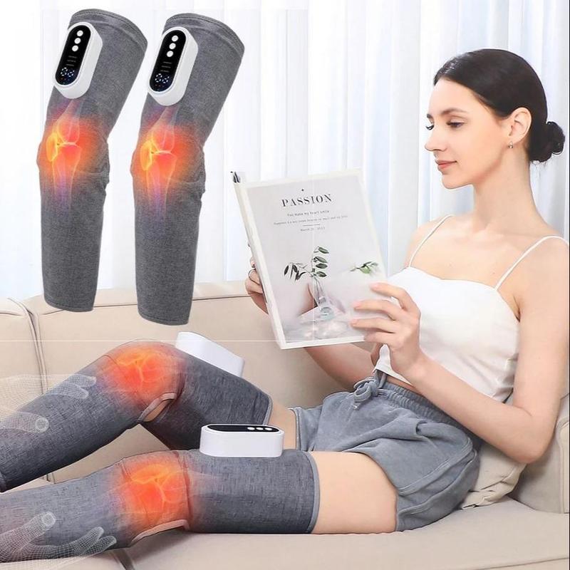 Electric Thigh Calf Leg Massager, 2 Counts set Type-c Rechargeable 3 Speed Hot Compress Knead Leg Massager, Leg Massage Device for Women & Men