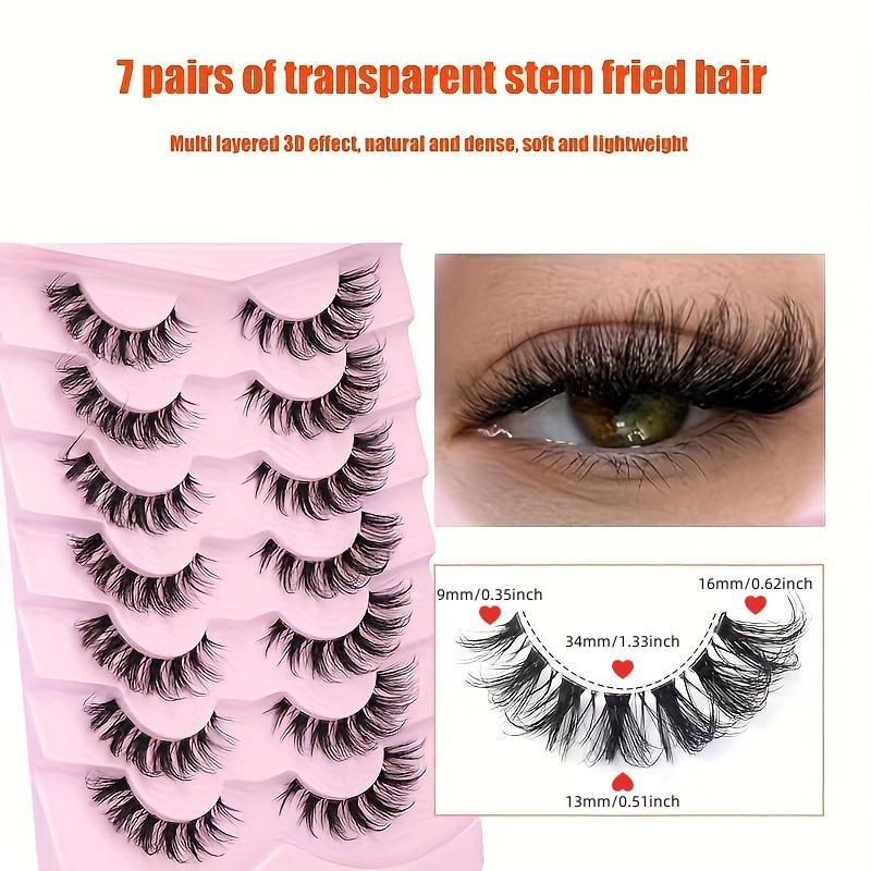 Natural False Eyelashes, Soft & Lightweight Wispy Faux Cluster Lashes, Volumized False Eyelashes, Cosmetic Lash Clusters, Eye Makeup Enhancement, Christmas Gift