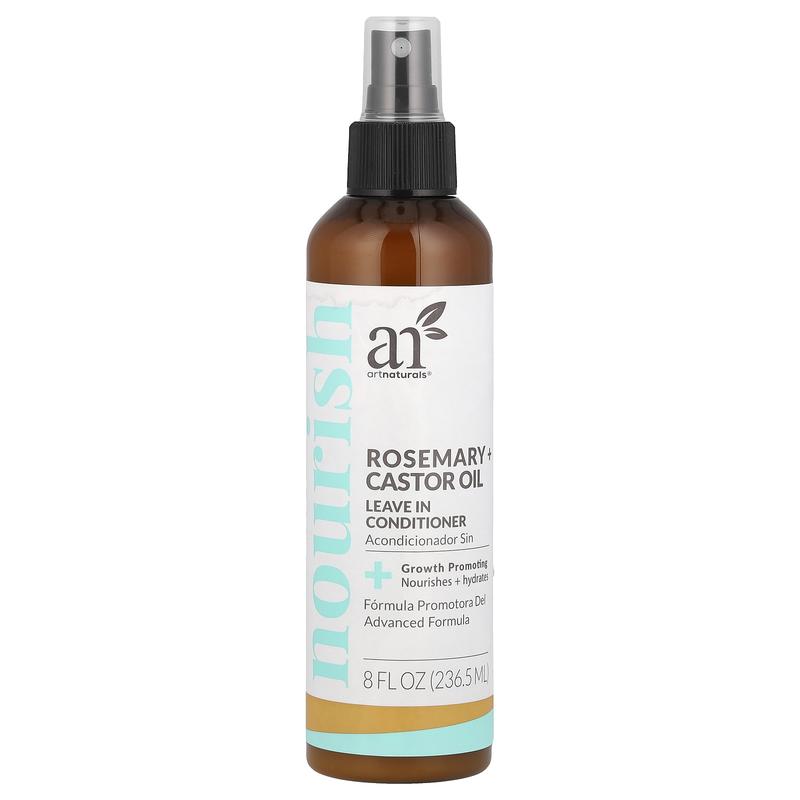 artnaturals Leave in Conditioner, Rosemary + Castor Oil, 8 fl oz (236.5 ml)