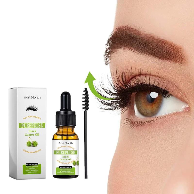 Castor Oil Mascara, Natural Curl Eyelashes Mascara, Professional Eye Enhancement Makeup Products for Women & Girls