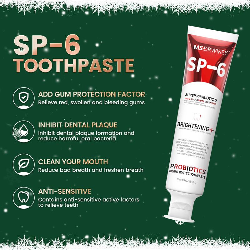 MSDRWIKEY SP-6 Toothpaste | Professional Oral Care, Fresh Breath, Perfect Christmas Stocking Stuffer