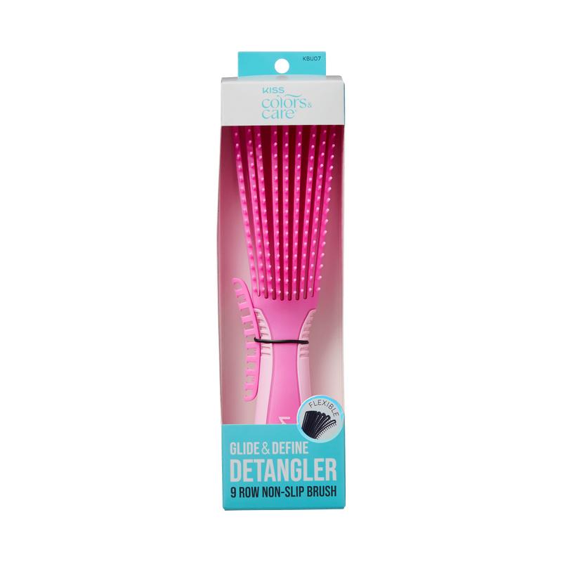 KISS Colors & Care Glide & Define Non-Slip Detangling Brush