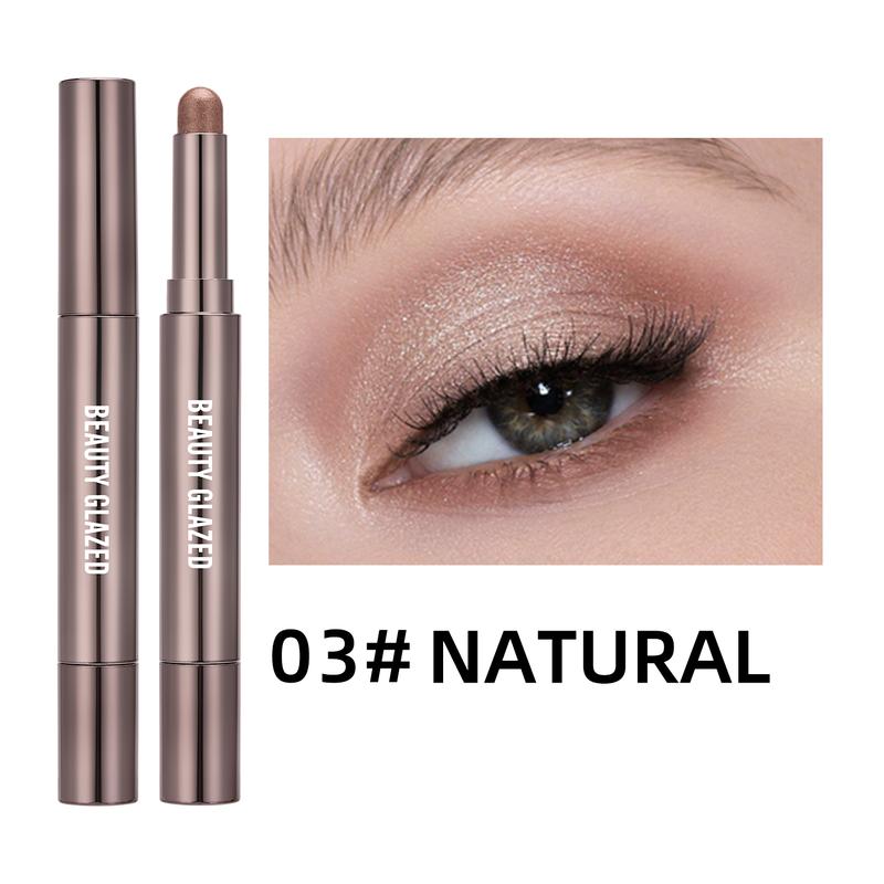 3-Piece Matte & Shimmer Waterproof Eyeshadow Stick Set - Long Lasting, One Minute Lazy Eye Makeup Cosmetic