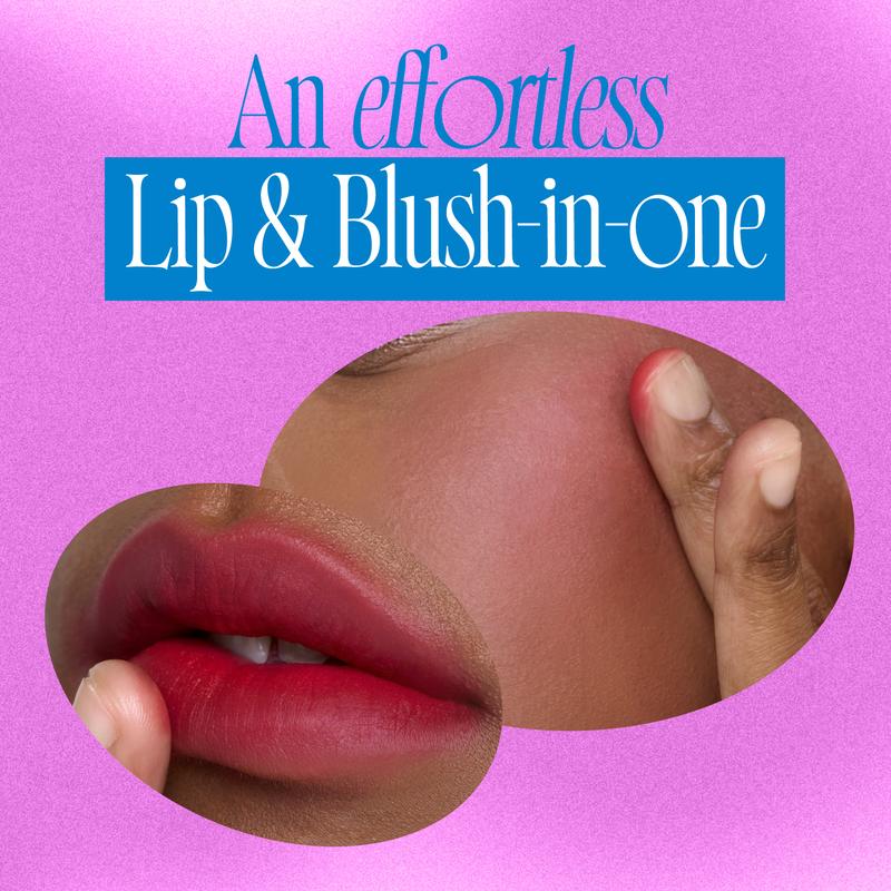 [Oh! Baddie] fwee Lip&Cheek Blurry Pudding Pot | Makeup Blush and Blurred Matte Lips | Pudding Texture, Airbrushed Finish | 2 colors (Oh!+Baddie) + Lip brush makeup set