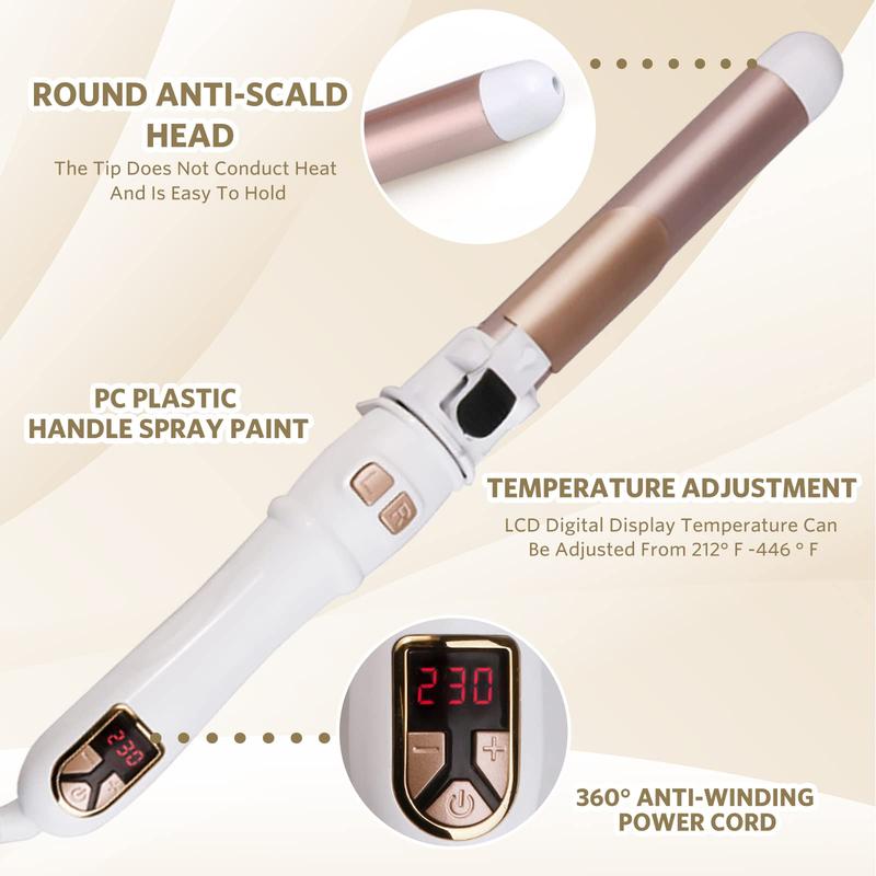 AILIYZ B1 Rotating Curling Iron Automatic curling iron - Starlight white t3  curling iron curling  iron