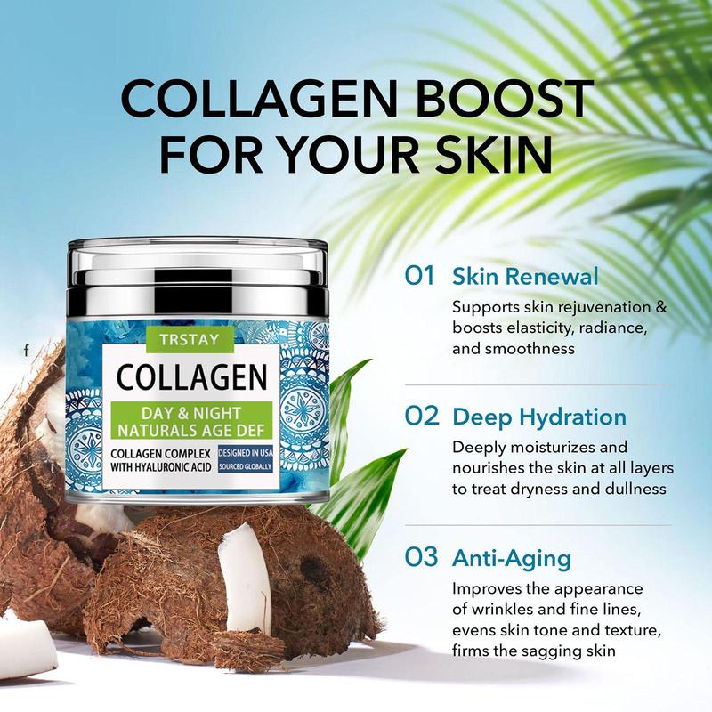 Collagen Hyaluronic Acid Complex Body Cream, Moisturizing Body Lotion for Women & Men, Body Care Product for Daily Use