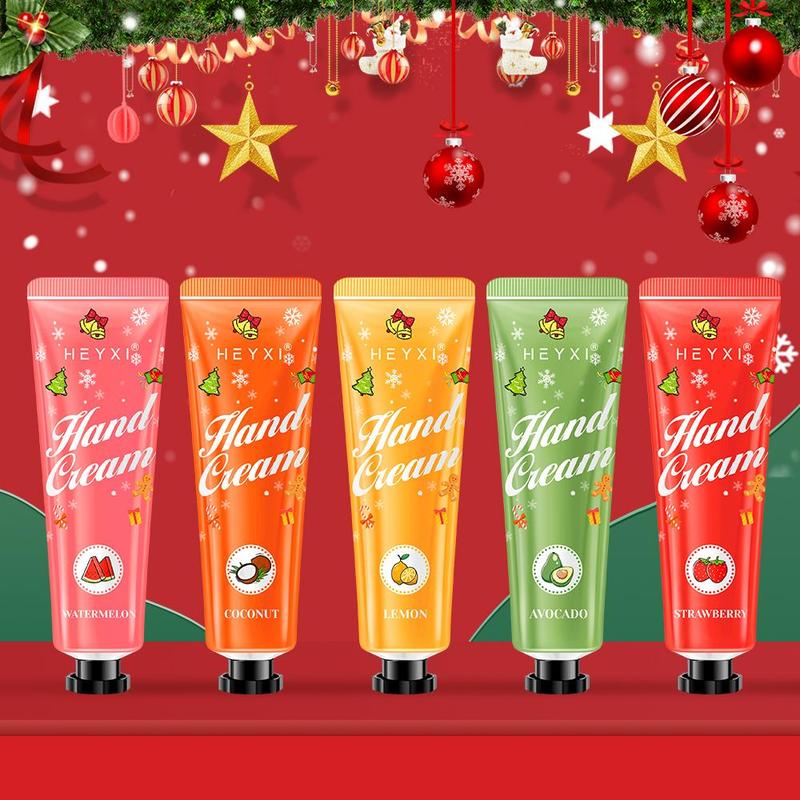 Fruit Scented Hand Cream Set, 5 Counts set Moisturizing Hand Lotion, Hand Care Product for Women & Men, Daily Hand Care Product