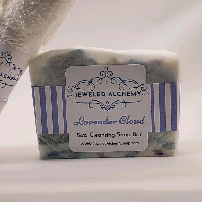 Lavender Cloud Artisan Soap - Relaxing Aroma with Lemon, Bergamot, Lavender, Chamomile, and Musk