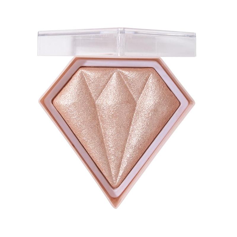 Diamond Shaped Glowing Powder, Glitter Highlighter Palette, Shimmering Highlighter Pearly Makeup Powder, Facial Brightening Nose Contouring Powder