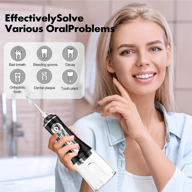 Water Flosser, 1 Set Portable Rechargeable Oral Irrigator & Accessories, Cordless Water Flosser for Teeth Pick Cleaning, Oral Care Tool for Home & Travel