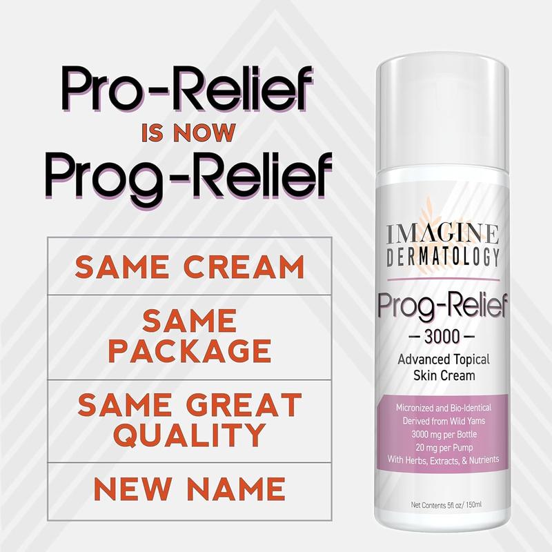 Bio-Identical Progesterone Cream, 50% More - 3000mg, Micronized USP from Wild Yam Prog-Relief Cream, 150 Pump Applications, Paraben-Free, Soy Free, the Female Mid-Life Solution