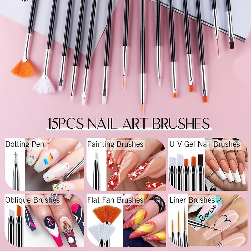 Manicure Brush & Drill Pen Set, 31pcs set Nail Art Tool, DIY Nail Design Nail Care Tools, Professional Manicure Tool for Home & Beauty Salon Use, Nail Art & Nail Care Products, Summer Gift, Nail Supplies