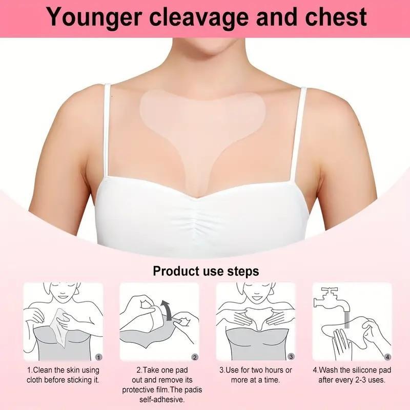 T-shaped Silicone Neck & Chest Pad, 2 Counts set Nourishing Neck & Chest Lifting Patch, Moisturizing Skin Care Tool for Women