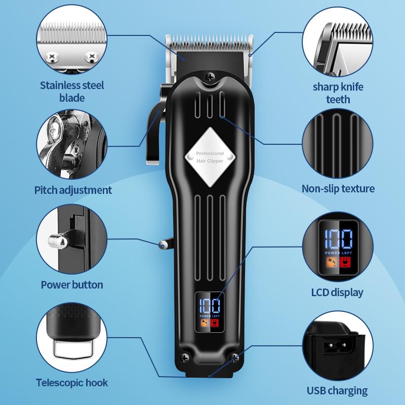 Professional Hair Clippers for Men, 3 in1 Hair Trimmer Beard Trimmer Electric Shavers for Men, Cordless Trimmers Kit, Men's Grooming , BarberClippers, Back to School Trimmers for Men, Gift For Halloween & Christmas & Fall,Winter Gift